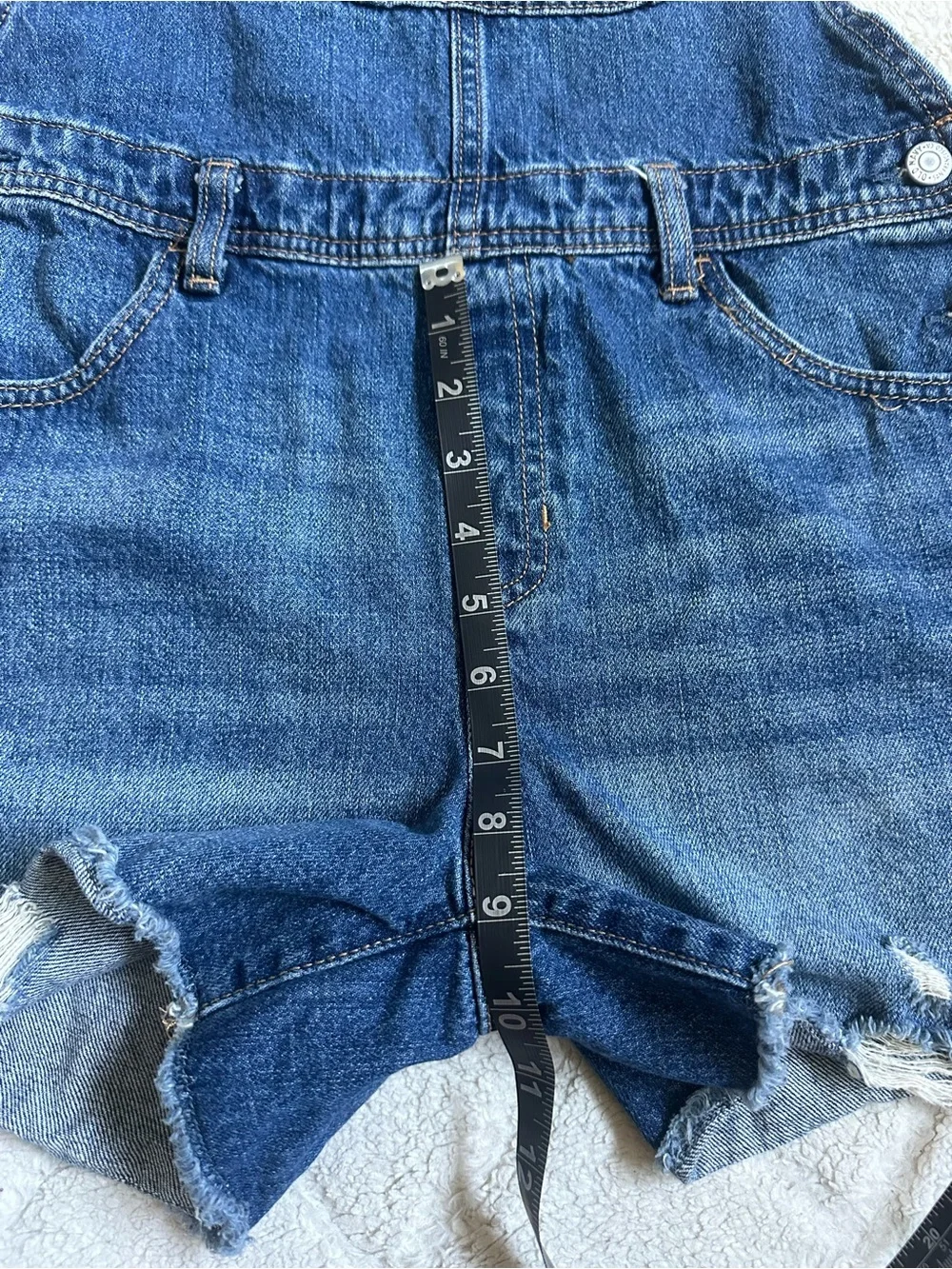 Old Navy | Denim Non-Stretch Jean Cut-Off Shortalls | Size Extra Large (14-16)
